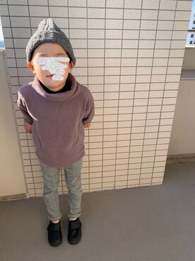 「韓国子供服のアイテム（トップス、ブラウン系）」を使った、YUKI★さん（キッズ）の秋コーディネート