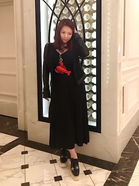「TORY BURCH（トリーバーチ）のアイテム（キーケース/キーアクセサリー）」を使った、NV Tsengさん（レディース・152cm）の夏コーディネート