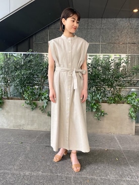 「ユナイテッドアローズ」｜「アイテム（その他アウター）」を使った、中井　オデット エ オディール スタッフさん（レディース・157cm）の春コーディネート