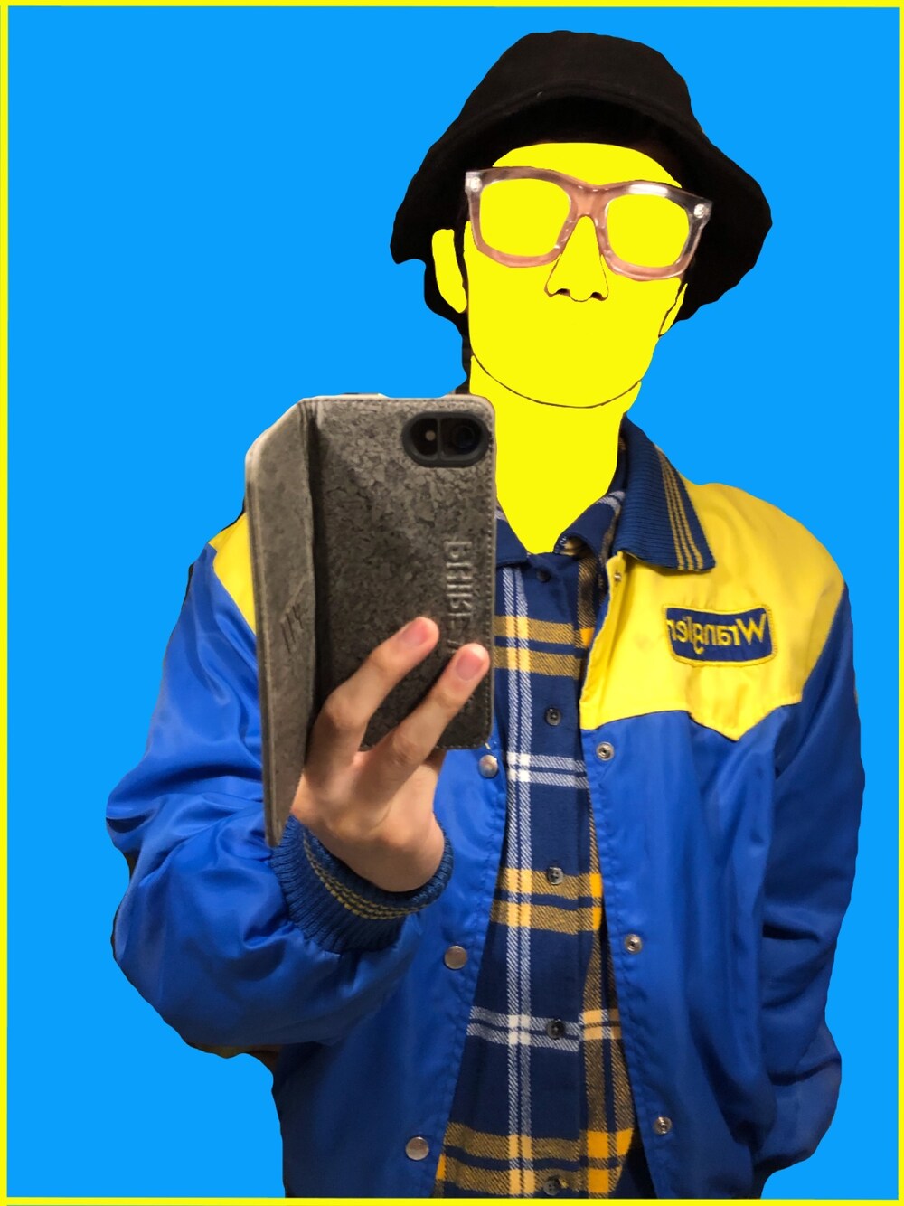 「秋コーデ、ゆるコーデ、ストリートMIX、80's、backtothefuture」｜「Wranglerのアイテム（ブルゾン、ブルー系）」を使った、HiROさん（メンズ・173cm）の秋コーディネートの1枚目の写真