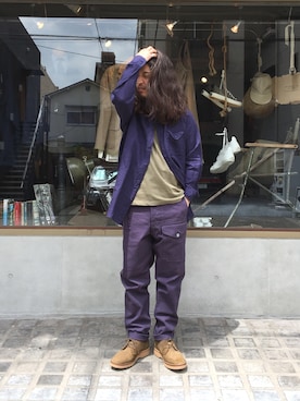「Nigel Cabourn（ナイジェルケーボン）のアイテム」を使った、OGさん（メンズ・172cm）の春コーディネート