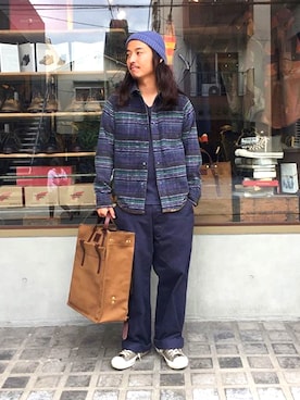「Nigel Cabourn（ナイジェルケーボン）のアイテム」を使った、OGさん（メンズ・172cm）の秋コーディネート