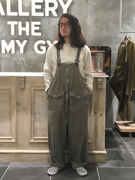 「Nigel Cabourn（ナイジェルケーボン）のアイテム」を使った、OGさん（メンズ・172cm）の春コーディネート