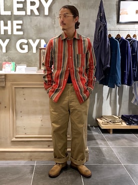 「Nigel Cabourn（ナイジェルケーボン）のアイテム」を使った、OGさん（メンズ・172cm）の秋コーディネート