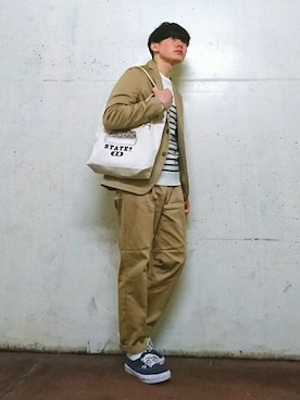 「fort point（フォーポイント）のアイテム」を使った、じょりーさん（メンズ・170cm）の春コーディネート