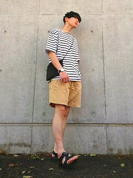 「スポサン」｜「アイテム（アナログ腕時計）」を使った、じょりーさん（メンズ・170cm）の夏コーディネート