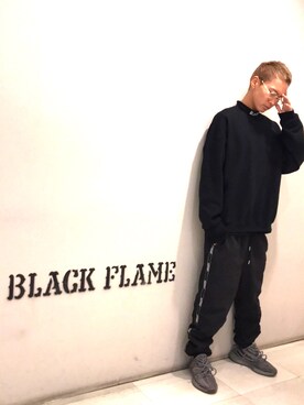 「BLACK FLAME（ブラックフレイム）のアイテム（パンツ）」を使った、keiさん（メンズ・175cm）の冬コーディネート