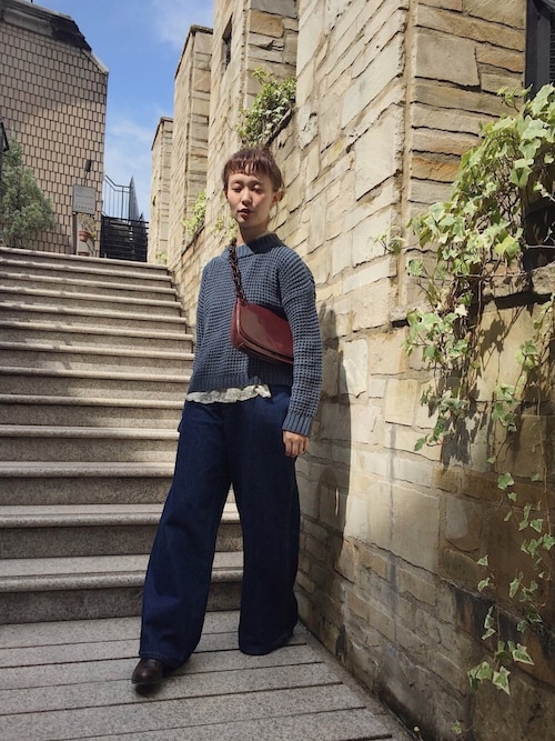 柴田紗希 Flowerのニット セーターを使ったコーディネート Wear