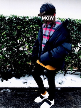 「Dr. Martens（ドクターマーチン）のアイテム（スリッポン）」を使った、MoWさん（メンズ・171cm）の冬コーディネート