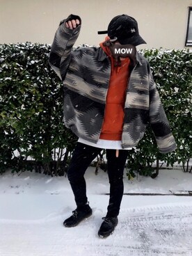 「unrelaxing（アンリラクシング）のアイテム（ブルゾン）」を使った、MoWさん（メンズ・171cm）の冬コーディネート