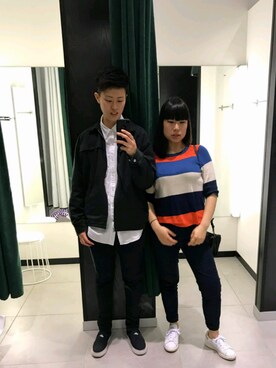 「STUSSY（ステューシー）のアイテム（その他アウター）」を使った、Toyoさん（レディース・158cm）の春コーディネート