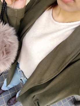 「MOUSSY（マウジー）のMV JW Tapered（デニムパンツ）」を使った、mik___xさん（レディース・163cm）の秋コーディネート