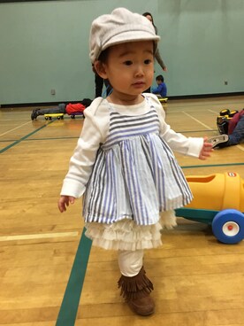 「JOE FRESH（フレッシュ）のアイテム」を使った、Uiさん（キッズ・61cm）の冬コーディネート