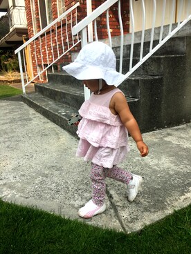 「JOE FRESH（フレッシュ）のアイテム」を使った、Uiさん（キッズ・61cm）の夏コーディネート