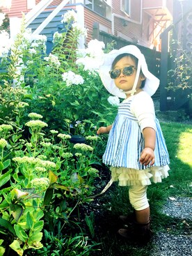 「JOE FRESH（フレッシュ）のアイテム」を使った、Uiさん（キッズ・61cm）の夏コーディネート