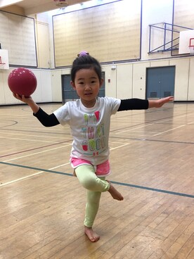 「gymnastics」｜Uiさん（キッズ・104cm）の冬コーディネート