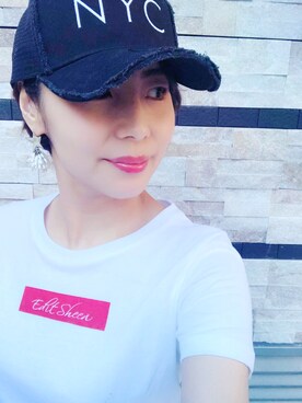 「ACCOMMODE（アコモデ）のアイテム（アクセサリー）」を使った、吉田亜理沙さん（レディース・167cm）の秋コーディネート
