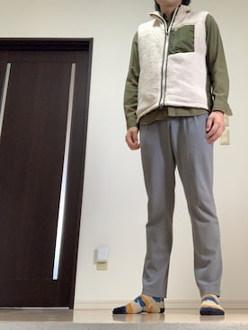 「アイテム（ダウンベスト）」を使った、SHIN HIさん（メンズ・176cm）の秋コーディネート