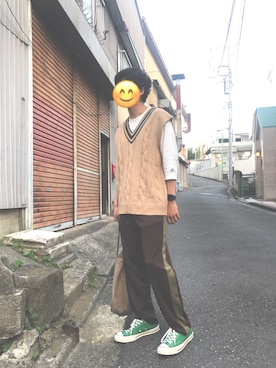 「LOGOS（ロゴス）のアイテム（トップス）」を使った、ころさん（メンズ・170cm）の秋コーディネート