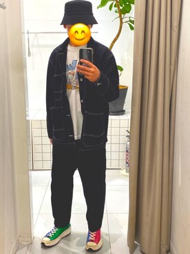 「CONVERSE TOKYO（コンバーストウキョウ）のアイテム（パンツ）」を使った、ころさん（メンズ・170cm）の春コーディネート
