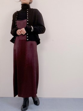 「IOSSELLIANI（イオッセリアーニ）のアイテム（アクセサリー）」を使った、hooさん（レディース・163cm）の冬コーディネート