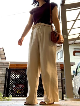 「e.r.g*（イーアールジー）のアイテム（バッグ）」を使った、𝕞𝕚𝕚𝕚𝕚.𝟛𝟙𝟜 さん（レディース・162cm）の夏コーディネート