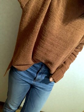「Green　Parks（グリーンパークス）の・ウッドハンドルショルダ-バッグ（ショルダーバッグ）」を使った、𝕞𝕚𝕚𝕚𝕚.𝟛𝟙𝟜 さん（レディース・162cm）の秋コーディネート