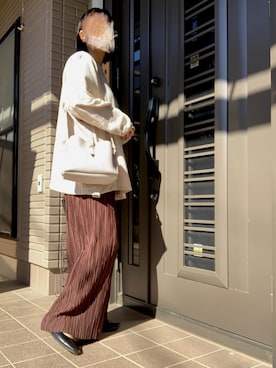 「reca（レカ）のゆったりラフな着心地◆超ビッグシルエットカットソー（Tシャツ/カットソー）」を使った、𝕞𝕚𝕚𝕚𝕚.𝟛𝟙𝟜 さん（レディース・162cm）の秋コーディネート