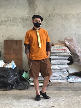 「混搭」｜ctboi さん（メンズ・175cm）の夏コーディネート