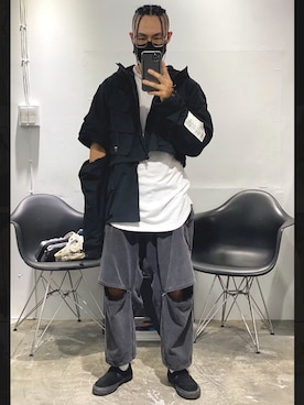 「日系极简」｜「アイテム（スリッポン）」を使った、ctboi さん（メンズ・175cm）の夏コーディネート