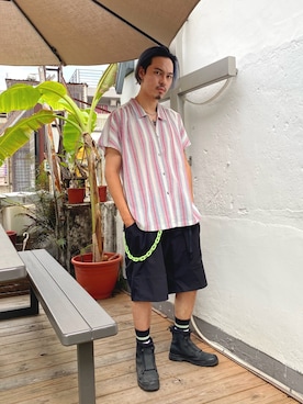 「日系极简」｜ctboi さん（メンズ・175cm）の夏コーディネート