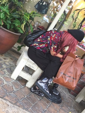 「VERSUS（ヴェルサス）のアイテム」を使った、s_chanさん（レディース・152cm）の冬コーディネート