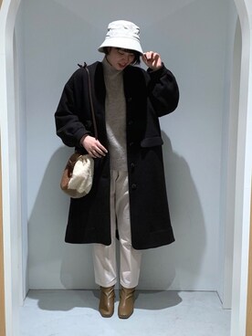 「POU DOU DOU（プードゥドゥ）のアイテム（その他アウター）」を使った、このみさん（レディース・160cm）の秋コーディネート