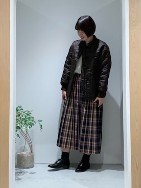 「POU DOU DOU（プードゥドゥ）のアイテム（ブルゾン）」を使った、このみさん（レディース・160cm）の秋コーディネート