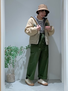 「POU DOU DOU（プードゥドゥ）のアイテム（ブルゾン）」を使った、このみさん（レディース・160cm）の冬コーディネート