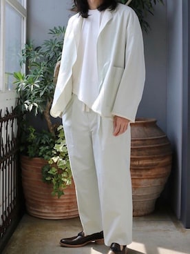 「Marie Ohira」｜「アイテム（ジャケット/アウター）」を使った、平岩悠人　吾亦紅さん（メンズ・175cm）の夏コーディネート