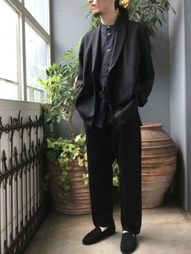 「POLYPLOID（ポリプロイド）のアイテム（ジャケット/アウター）」を使った、平岩悠人　吾亦紅さん（メンズ・175cm）の夏コーディネート