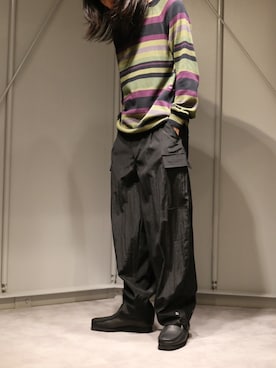 「WhoWhat（フーワット）のアイテム（パンツ）」を使った、平岩悠人　吾亦紅さん（メンズ・175cm）の秋コーディネート