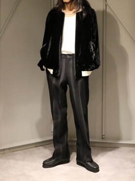 「WhoWhat（フーワット）のアイテム（ジャケット/アウター）」を使った、平岩悠人　吾亦紅さん（メンズ・175cm）の秋コーディネート