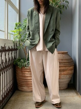 「Marie Ohira」｜「アイテム（ジャケット/アウター）」を使った、平岩悠人　吾亦紅さん（メンズ・175cm）の秋コーディネート