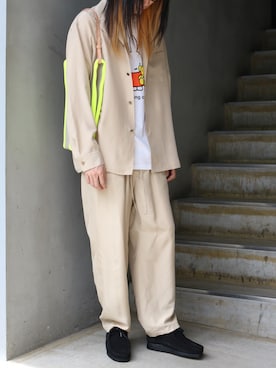 「LASTFRAME（ラストフレーム）のアイテム」を使った、平岩悠人　吾亦紅さん（メンズ・175cm）の春コーディネート