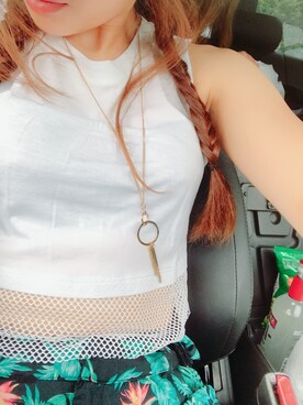 「ENVYM（アンビー）のアイテム（アクセサリー）」を使った、maa*さん（レディース・157cm）の夏コーディネート
