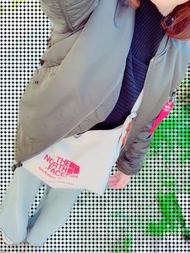 「antiqua」｜「アイテム（MA-1）」を使った、Na·tsu·koさん（レディース・169cm）の冬コーディネート