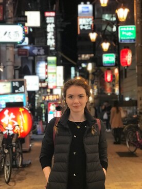 「アイテム（ダウンジャケット/コート）」を使った、Ekaterina Danilinaさん（レディース・167cm・20代）の春コーディネート