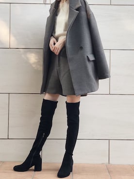 「Banner Barrett（バナーバレット）のアイテム（テーラードジャケット）」を使った、cher.さん（レディース・166cm）の秋コーディネート