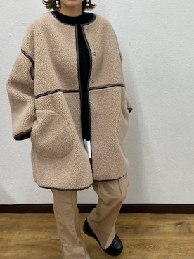 「RETRO GIRL（レトロガール）のアイテム（ムートンコート）」を使った、RETROGIRLさん（レディース・158cm）の秋コーディネート
