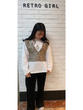 「RETRO GIRL（レトロガール）のアイテム（パンツ）」を使った、RETROGIRLさん（レディース・153cm）の秋コーディネート