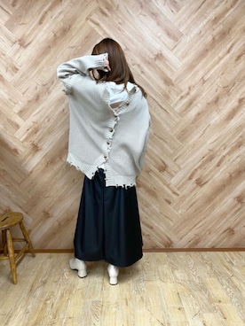 「ダメージニット」｜RETROGIRLさん（レディース・161cm）の秋コーディネート