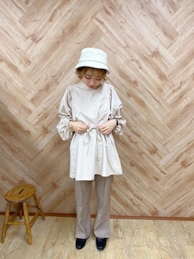 「トレンドファッション」｜「アイテム（帽子）」を使った、RETROGIRLさん（レディース・157cm）の秋コーディネート