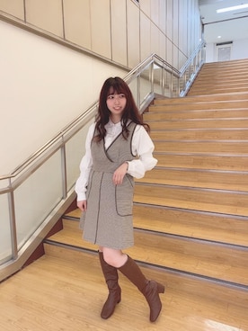 「ビスチェコーデ」｜「アイテム（スカート）」を使った、RETROGIRLさん（レディース・159cm）の冬コーディネート